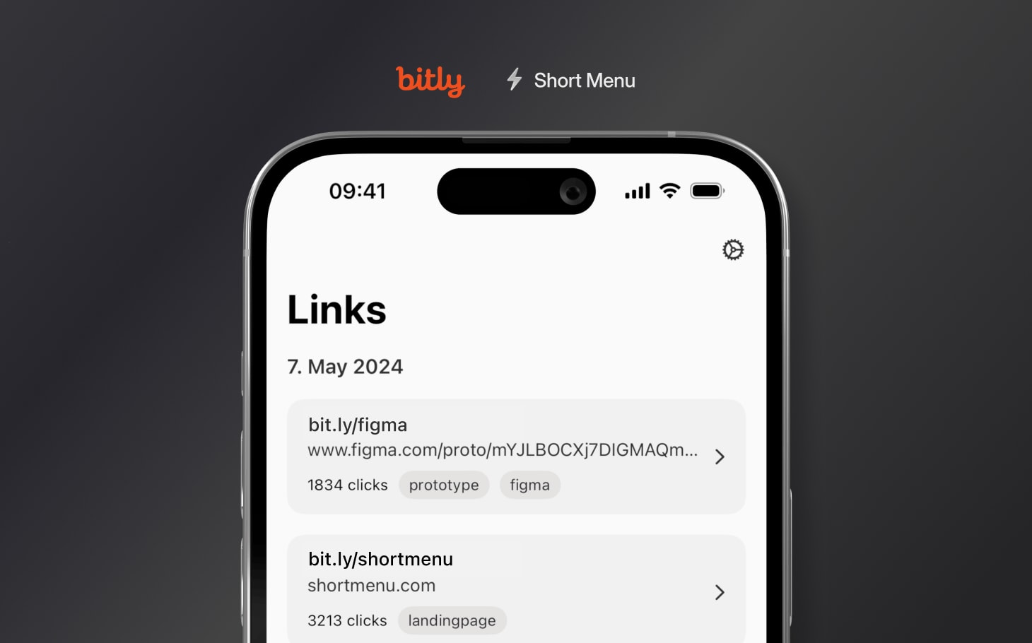 Short Menu App with Bitly Links