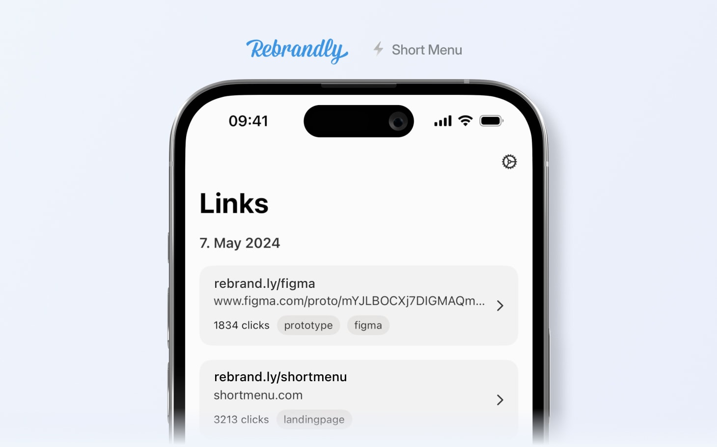 Short Menu App with Rebrandly Links