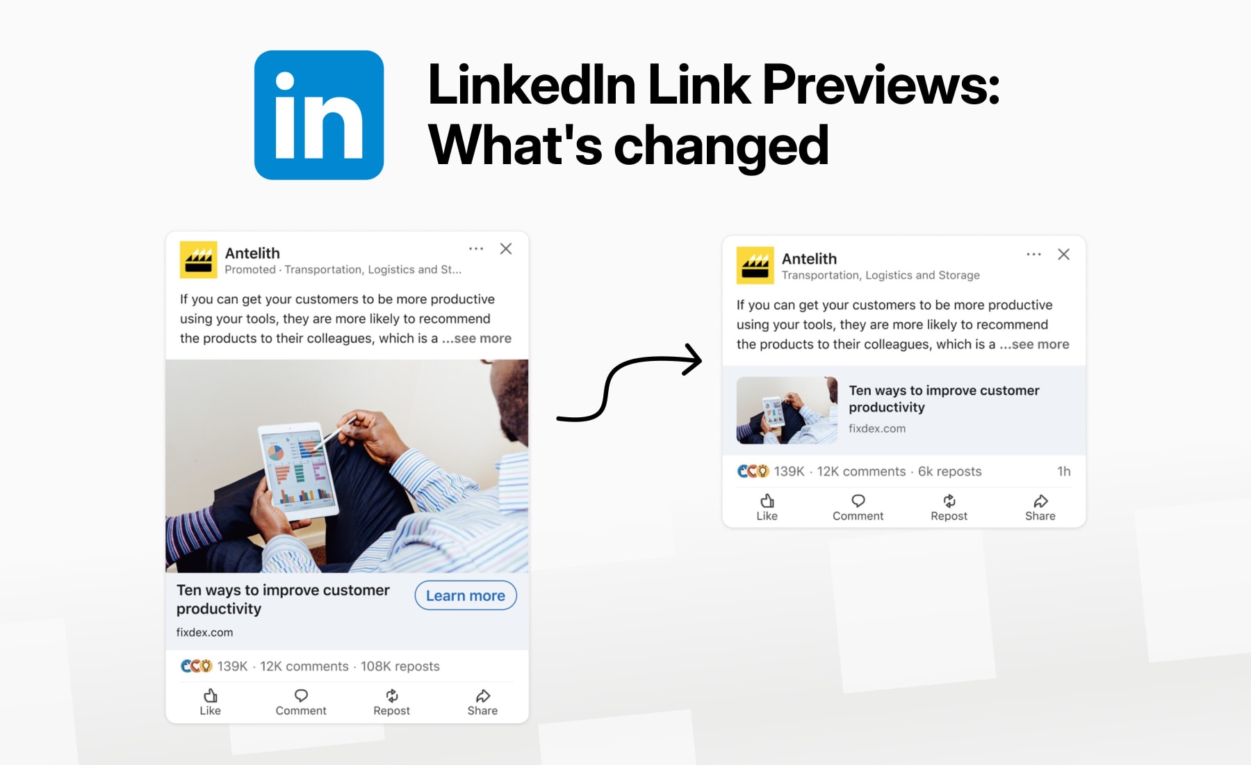 The evolution of LinkedIn link preview cards: What's changed