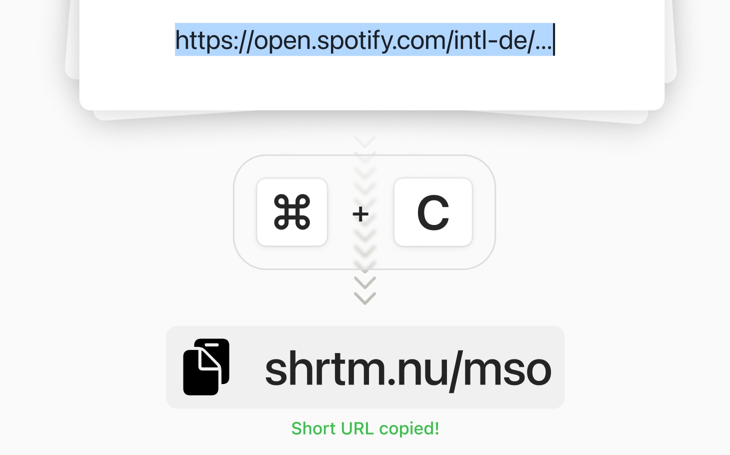 Auto-Short will automatically shorten every URL you copy while running in the background